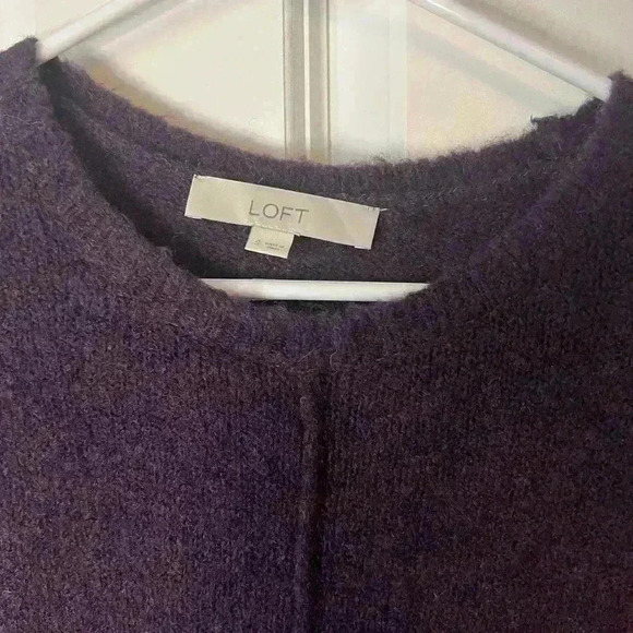 Loft Purple Wool Blend Sweater - Picture 2 of 5
